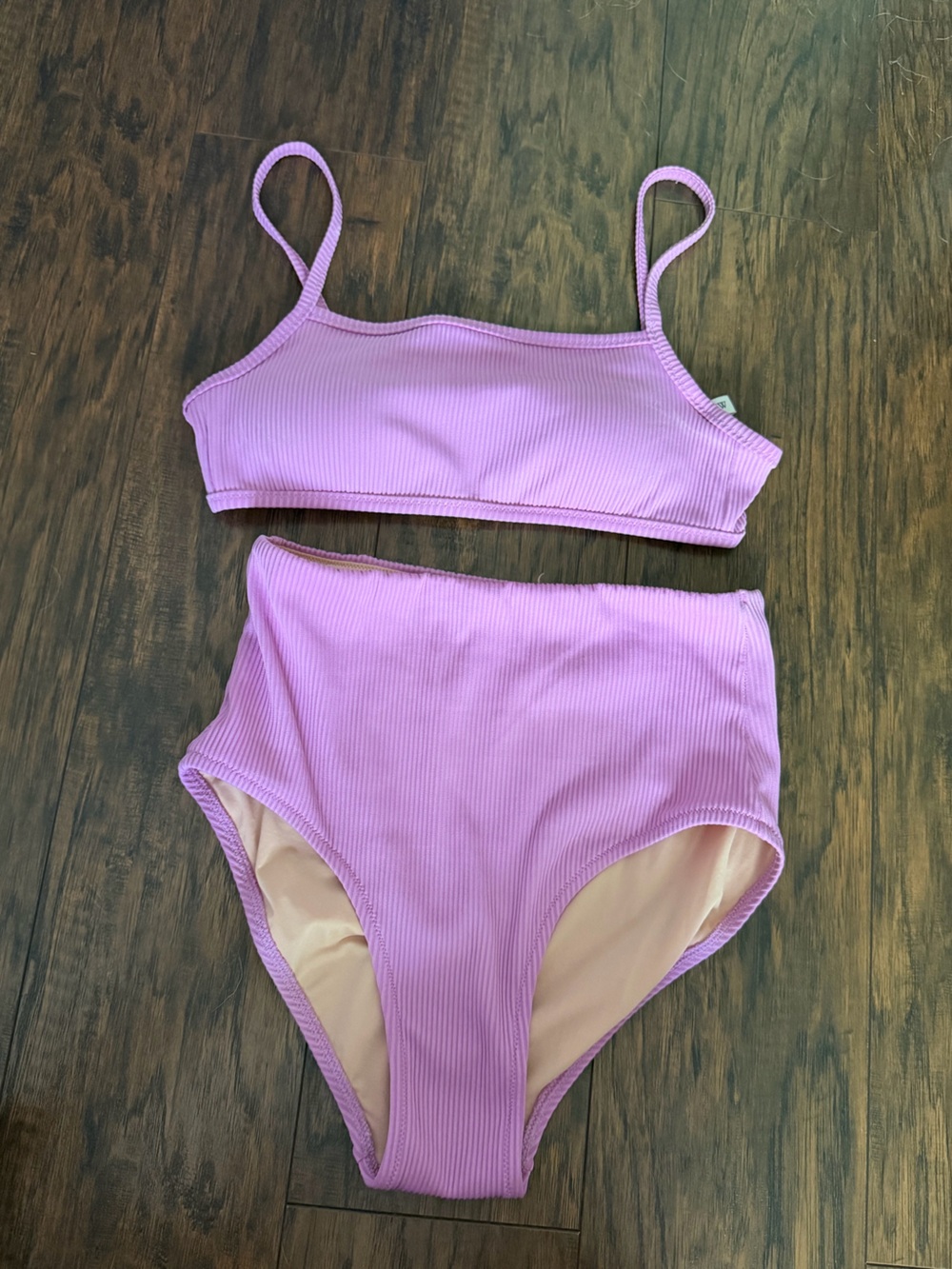J. Crew Ribbed Lavender Bikini Set